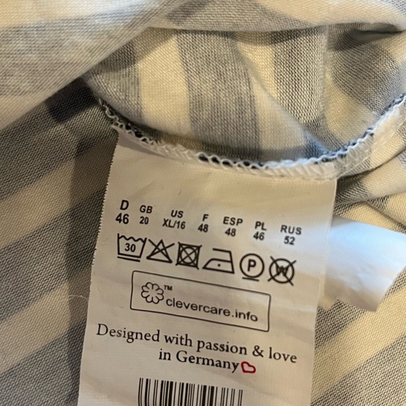 OLSEN Striooed & florals pattern 3/4 sleeve top size XL - Picture 3 of 7